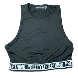 PLT black logo athletic top